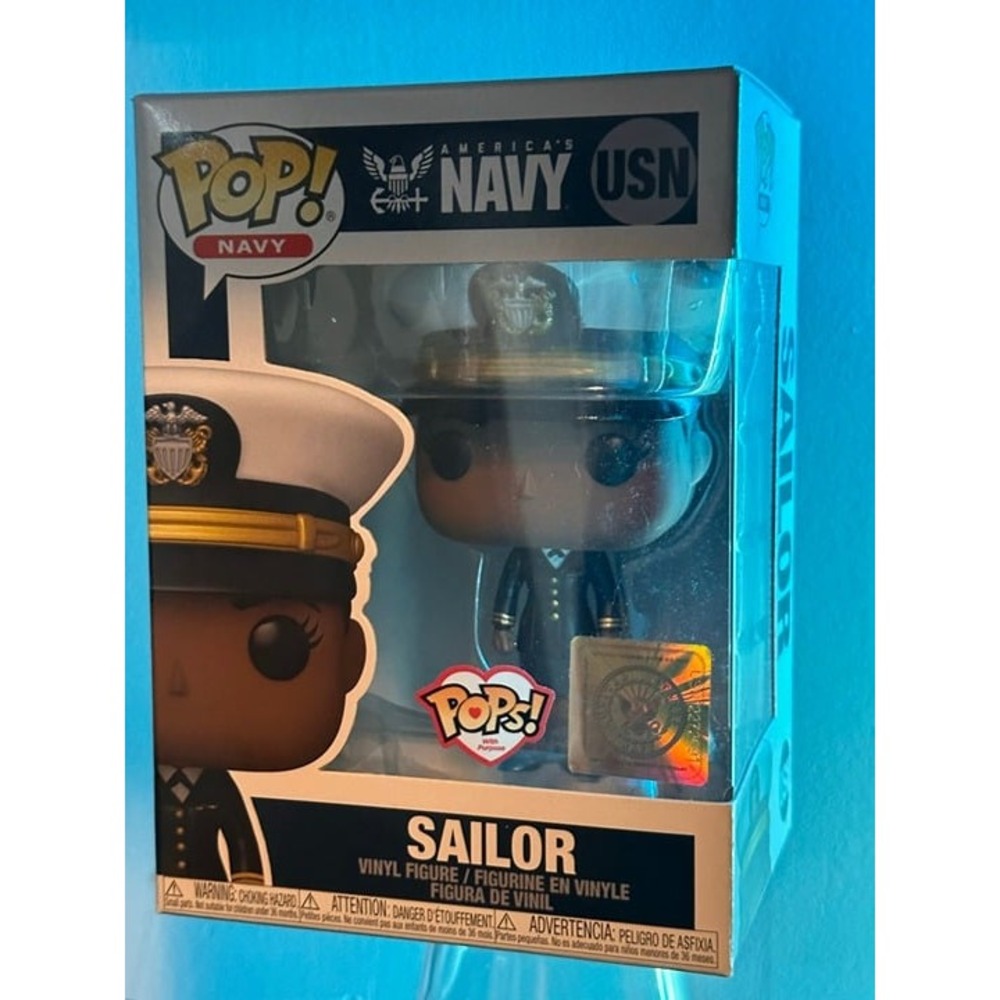 MILITARY US NAVY FEMALE AFRICAN AMERICAN FUNKO POP VINYL FIGURE USN SAILOR NEW